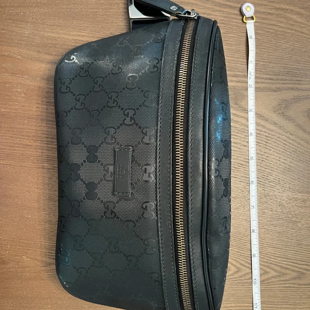 GUCCI Imprime Monogram Belt Bag Black - Picture 2 of 7